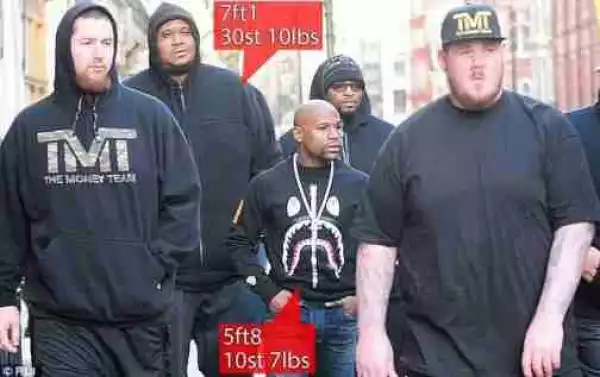 Mayweather’s Bodyguards Are So Big & Huge; They Take Separate Private Jet (Photo)